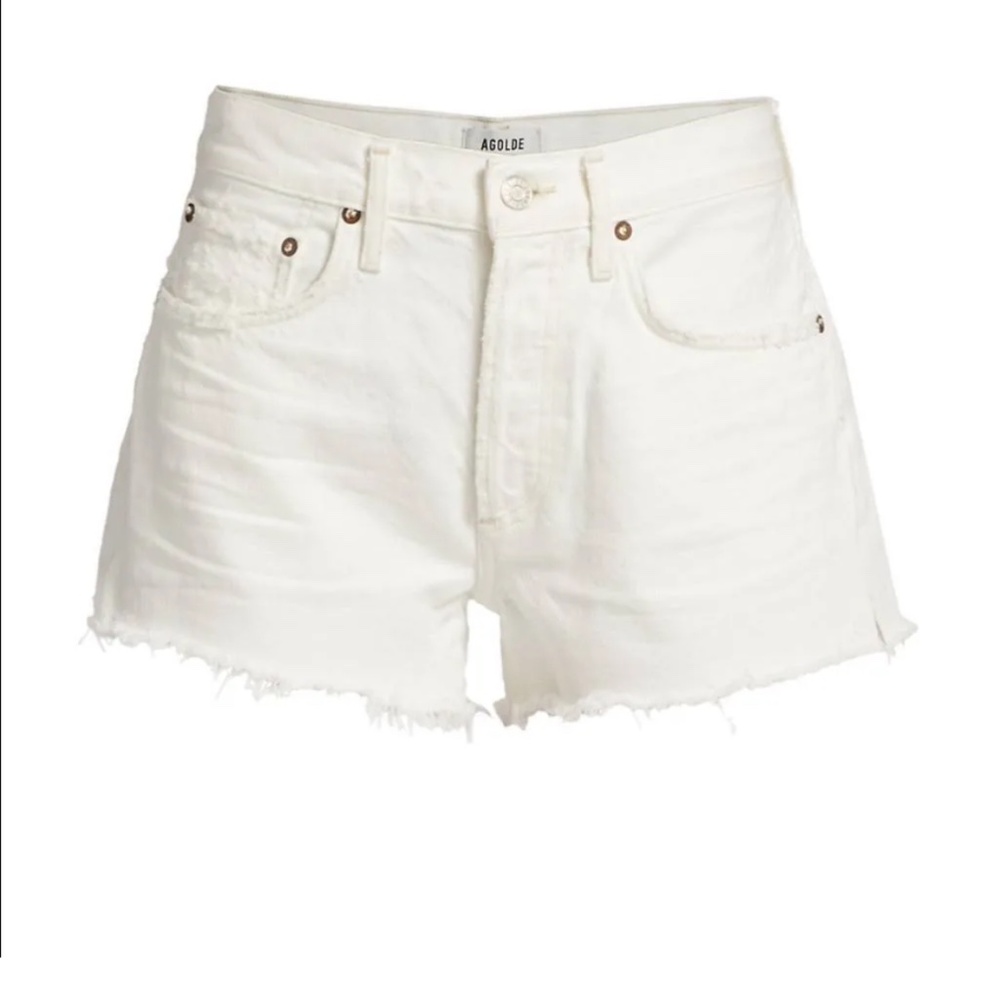 Agolde Parker Cut off White Jean Shorts. Size 28.